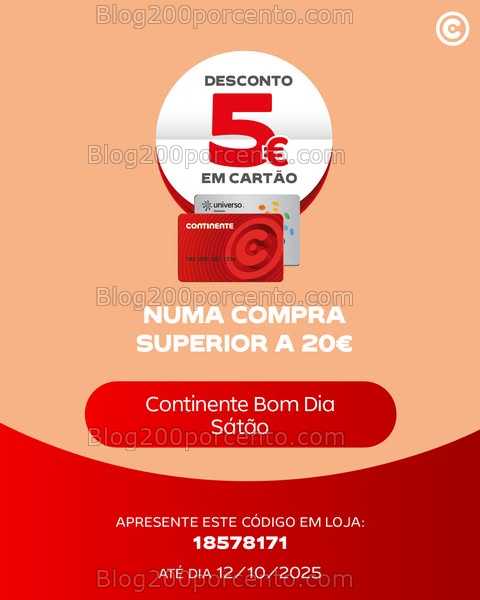 Alerta - 7 Novos cupões de Desconto CONTINENTE Promoções de 6 a 12 outubro