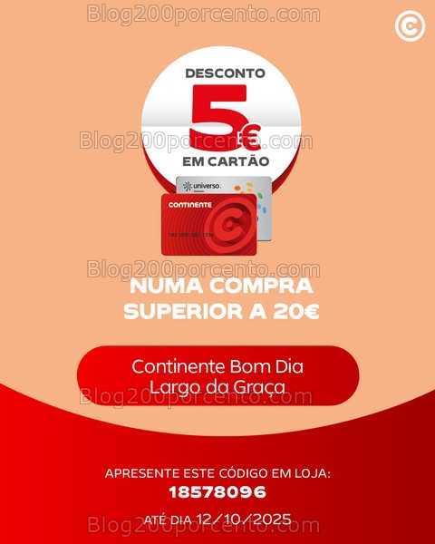 Alerta - 7 Novos cupões de Desconto CONTINENTE Promoções de 6 a 12 outubro