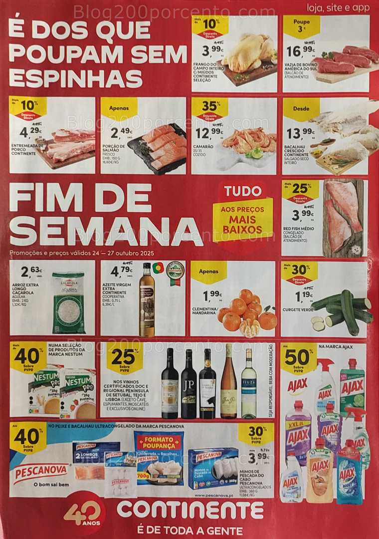 Antevisão Folheto CONTINENTE Promoções Fim de Semana - 24 a 27 outubro