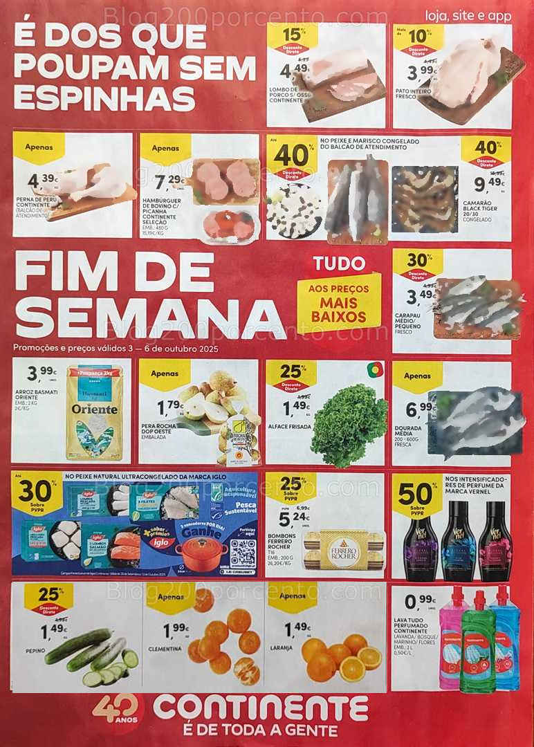 Antevisão Folheto CONTINENTE Promoções Fim de Semana - 3 a 6 outubro
