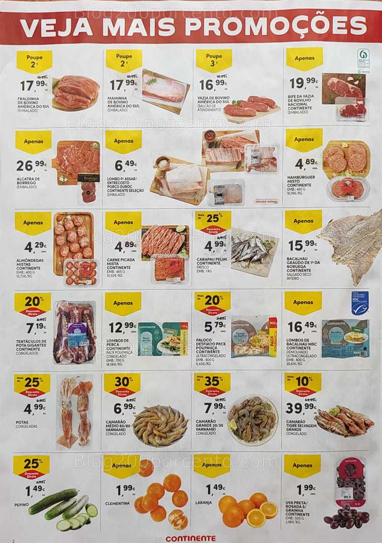 Antevisão Folheto CONTINENTE Promoções Fim de Semana - 3 a 6 outubro