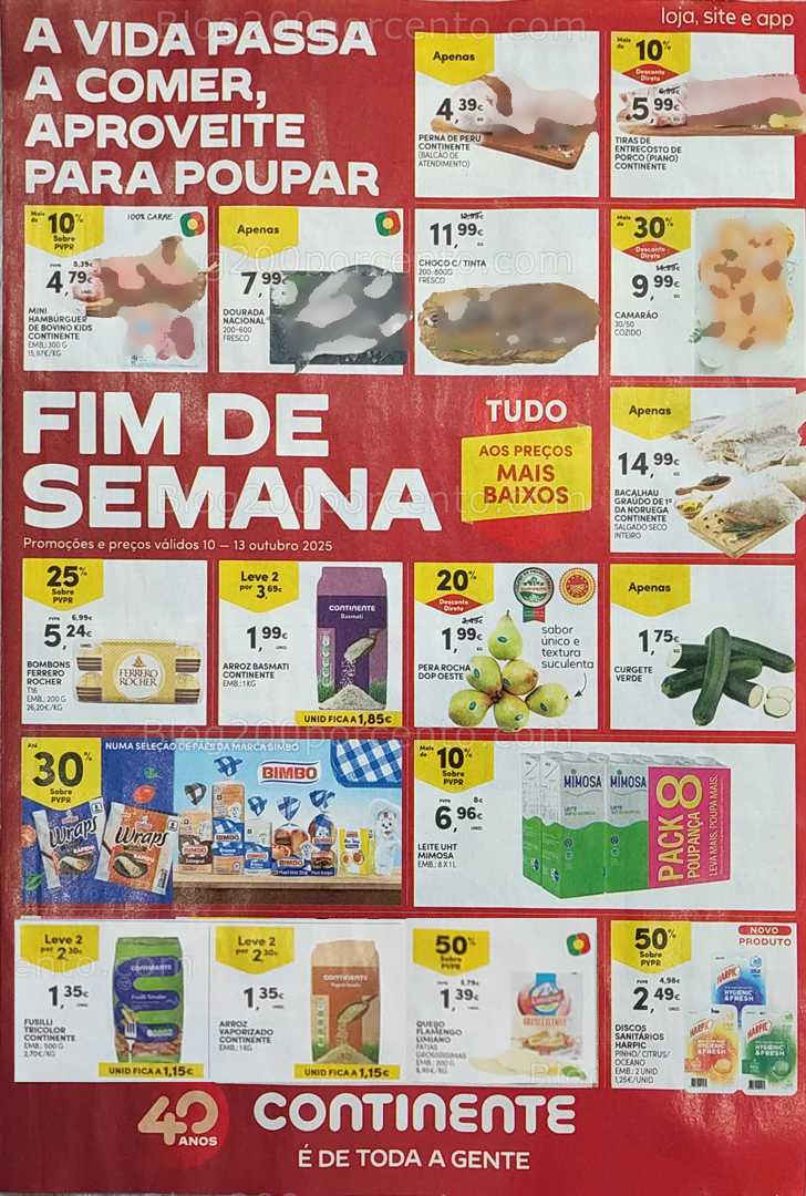 Antevisão Folheto CONTINENTE Promoções Fim de Semana - 10 a 13 outubro