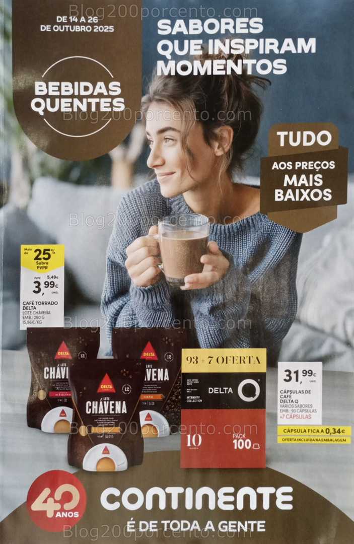 Antevisão Folheto CONTINENTE Especial Bebidas Quentes Promoções de 14 a 26 outubro