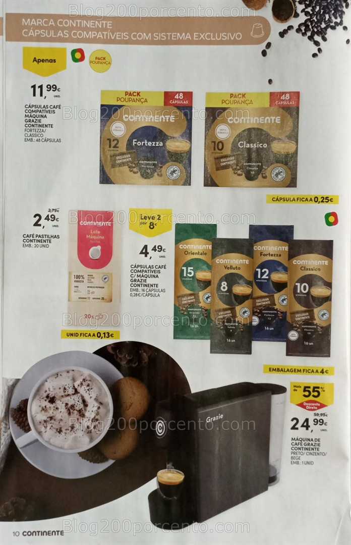 Antevisão Folheto CONTINENTE Especial Bebidas Quentes Promoções de 14 a 26 outubro