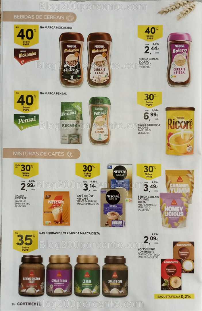Antevisão Folheto CONTINENTE Especial Bebidas Quentes Promoções de 14 a 26 outubro