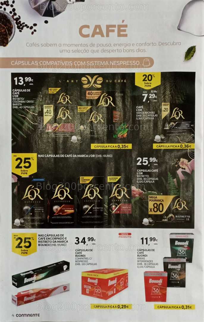 Antevisão Folheto CONTINENTE Especial Bebidas Quentes Promoções de 14 a 26 outubro