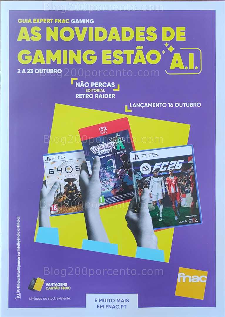 Antevisão Folheto FNAC Gaming Promoções até 23 outubro