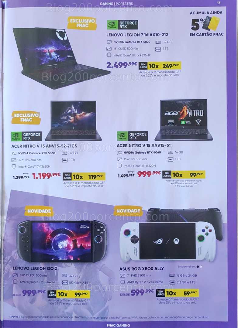 Antevisão Folheto FNAC Gaming Promoções até 23 outubro