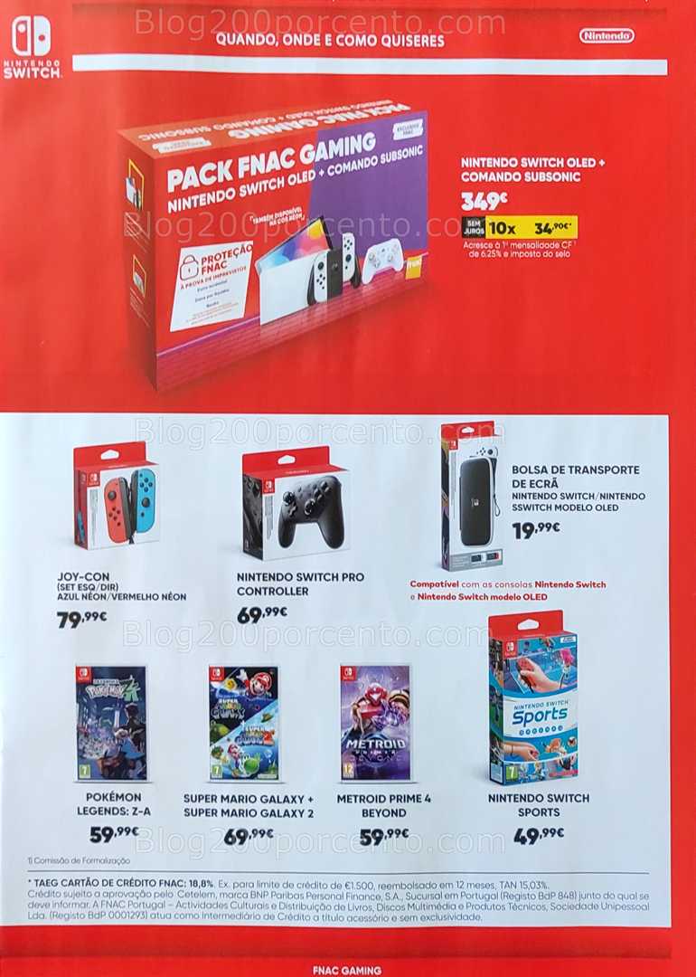 Antevisão Folheto FNAC Gaming Promoções até 23 outubro