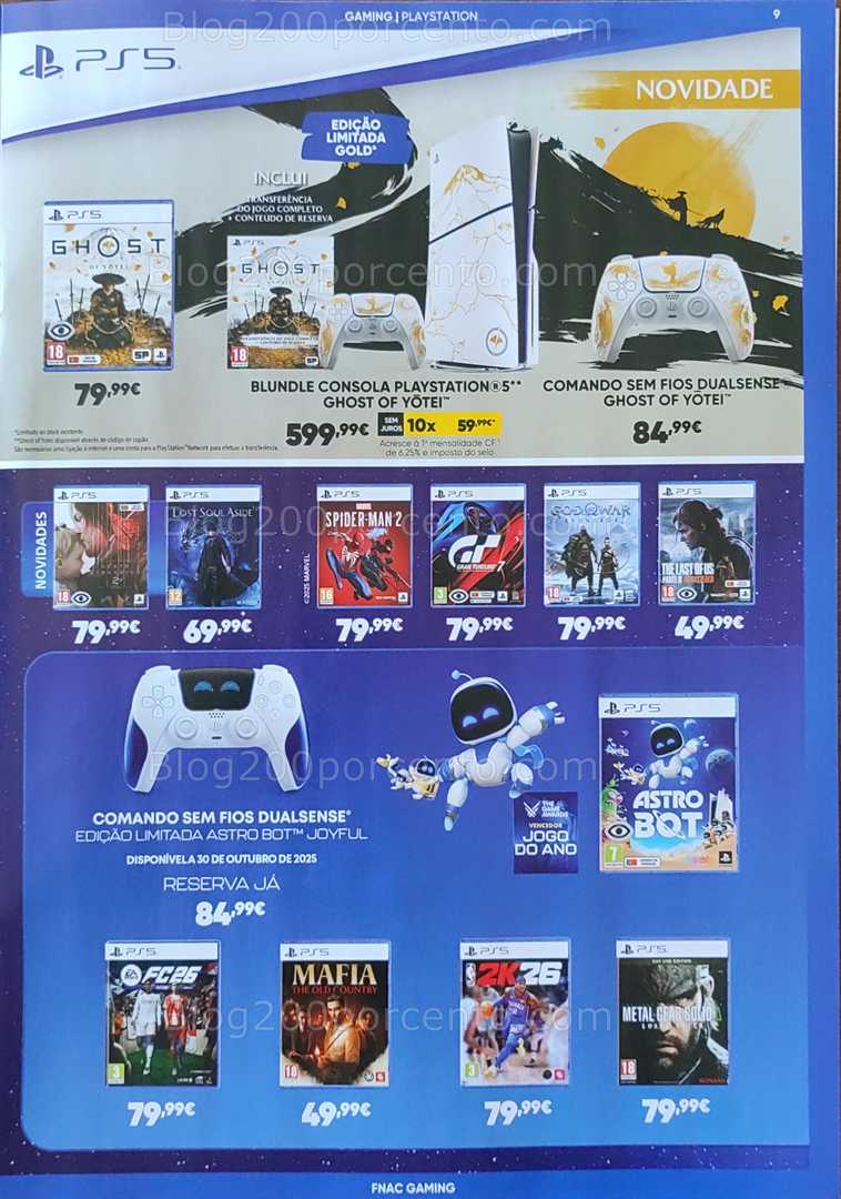 Antevisão Folheto FNAC Gaming Promoções até 23 outubro