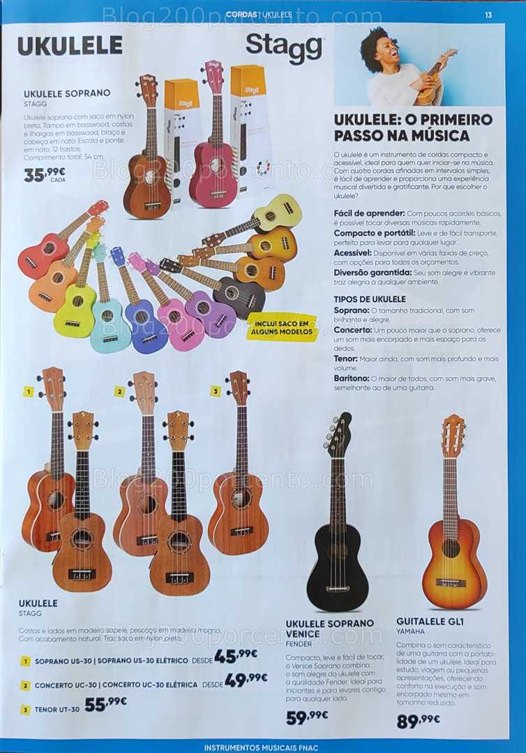 Antevisão Folheto FNAC Especial Instrumentos Musicais Promoções até 31 dezembro