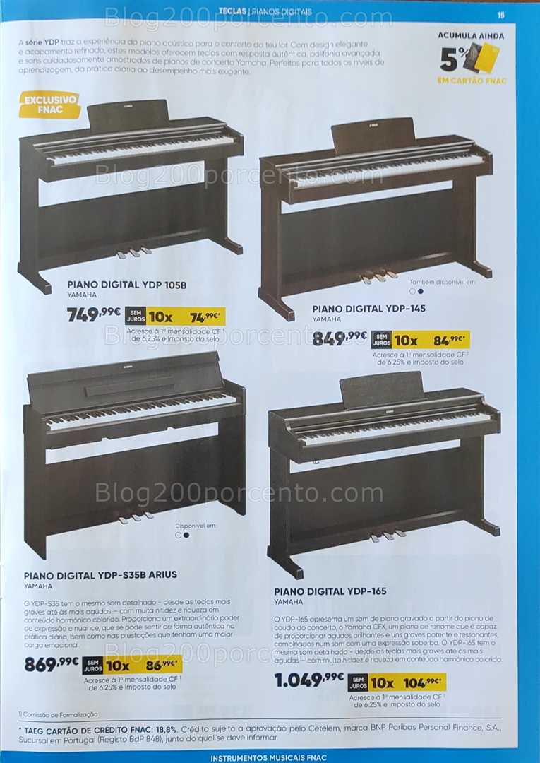 Antevisão Folheto FNAC Especial Instrumentos Musicais Promoções até 31 dezembro