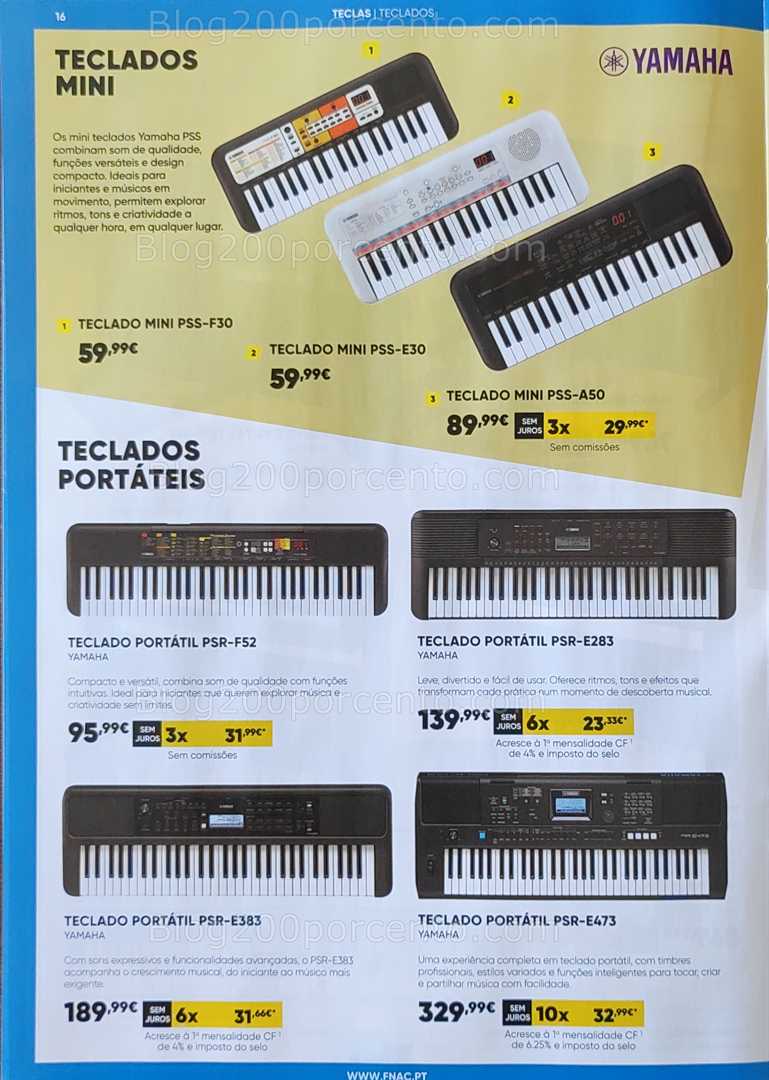 Antevisão Folheto FNAC Especial Instrumentos Musicais Promoções até 31 dezembro