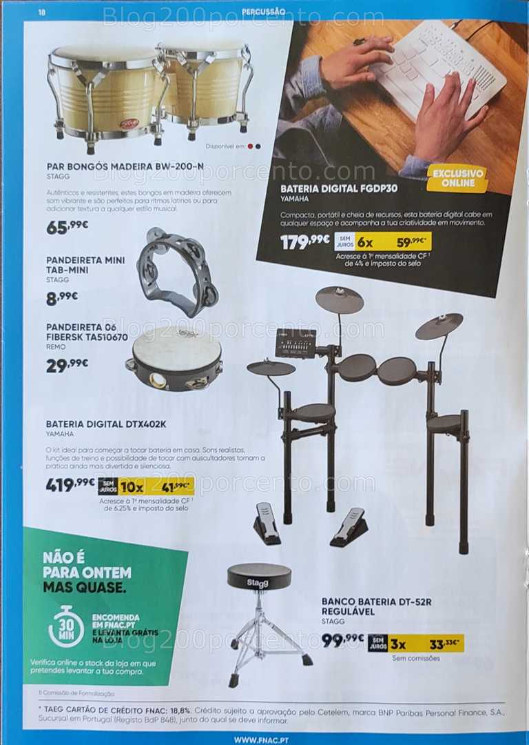 Antevisão Folheto FNAC Especial Instrumentos Musicais Promoções até 31 dezembro