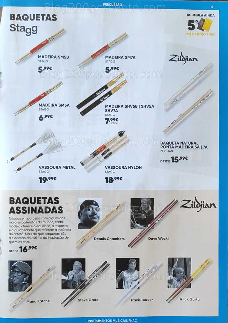 Antevisão Folheto FNAC Especial Instrumentos Musicais Promoções até 31 dezembro