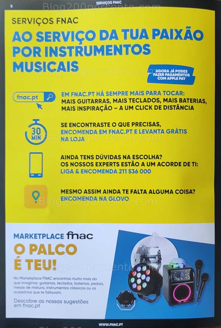 Antevisão Folheto FNAC Especial Instrumentos Musicais Promoções até 31 dezembro