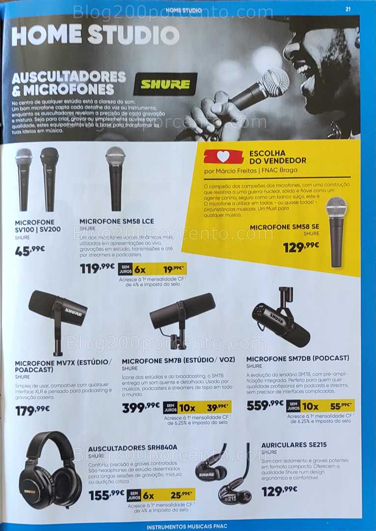 Antevisão Folheto FNAC Especial Instrumentos Musicais Promoções até 31 dezembro