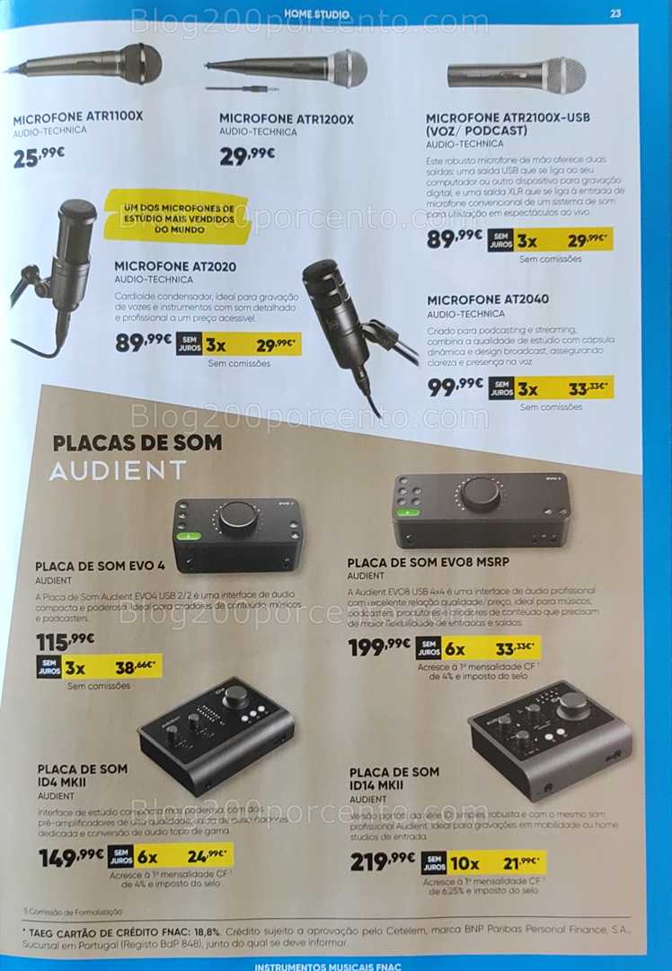 Antevisão Folheto FNAC Especial Instrumentos Musicais Promoções até 31 dezembro