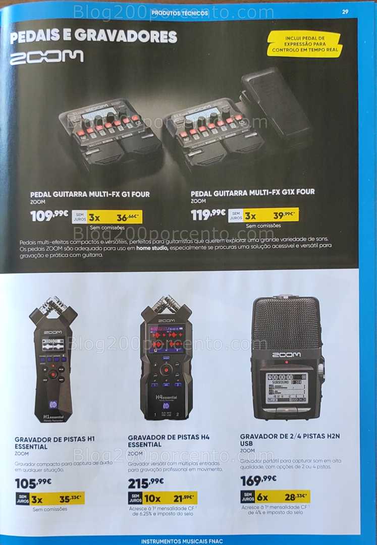 Antevisão Folheto FNAC Especial Instrumentos Musicais Promoções até 31 dezembro