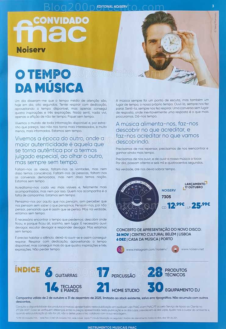 Antevisão Folheto FNAC Especial Instrumentos Musicais Promoções até 31 dezembro