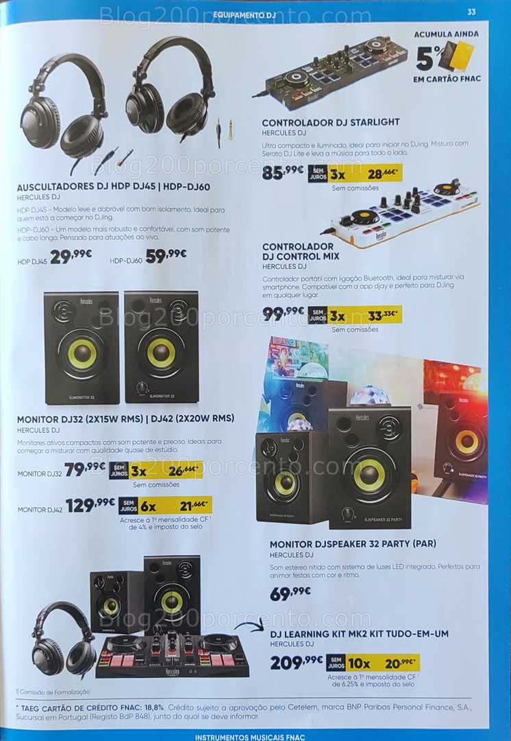 Antevisão Folheto FNAC Especial Instrumentos Musicais Promoções até 31 dezembro