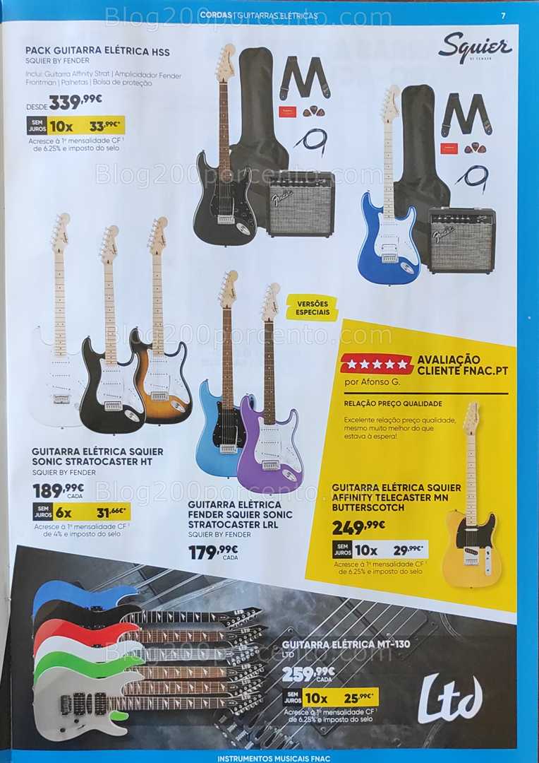 Antevisão Folheto FNAC Especial Instrumentos Musicais Promoções até 31 dezembro