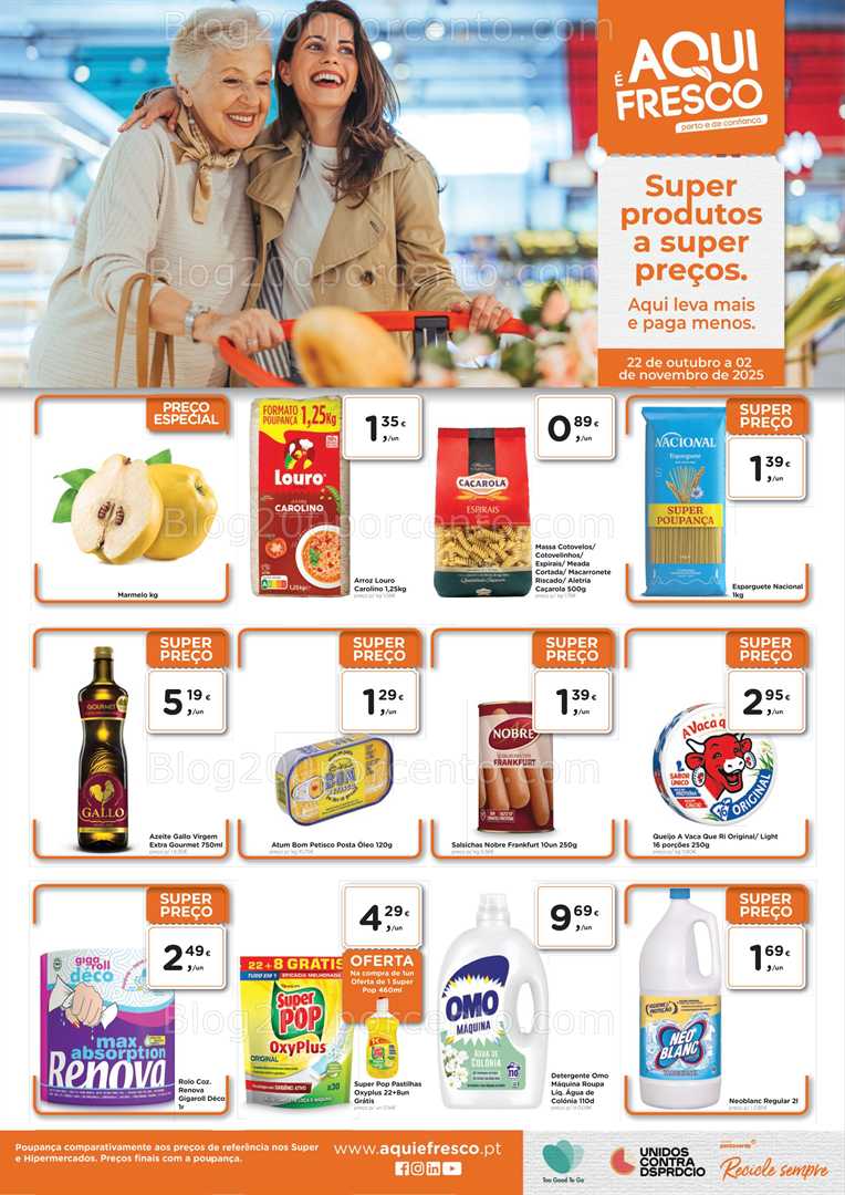 Antevisão Folheto AQUI É FRESCO Promoções de 22 outubro a 2 novembro