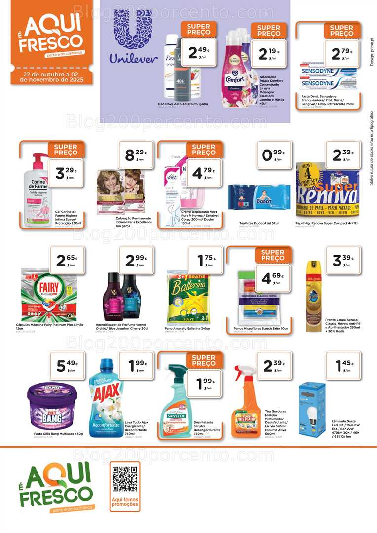 Antevisão Folheto AQUI É FRESCO Promoções de 22 outubro a 2 novembro