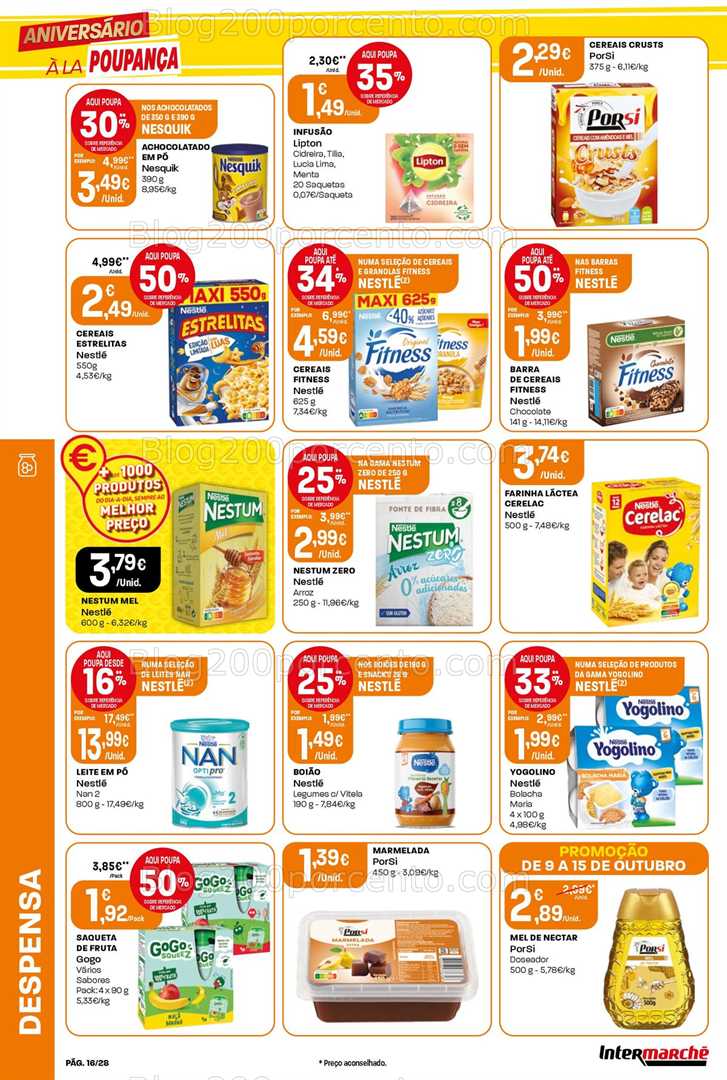 Antevisão Folheto INTERMARCHÉ Contact Promoções de 9 a 15 outubro