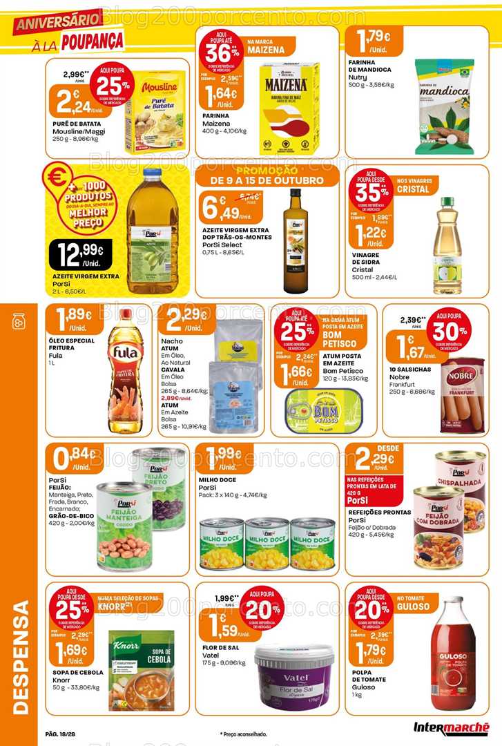 Antevisão Folheto INTERMARCHÉ Contact Promoções de 9 a 15 outubro