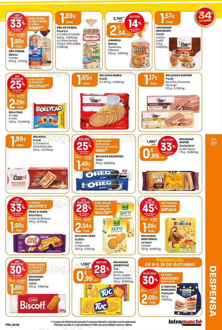 Antevisão Folheto INTERMARCHÉ Super Promoções de 9 a 15 outubro