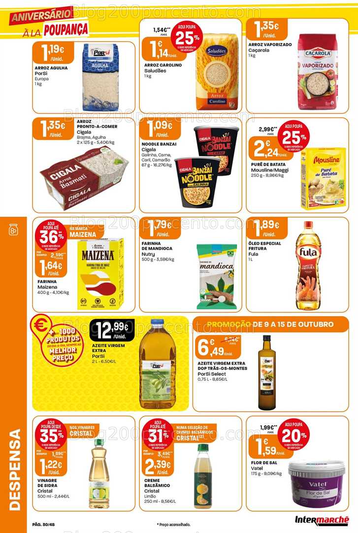 Antevisão Folheto INTERMARCHÉ Super Promoções de 9 a 15 outubro