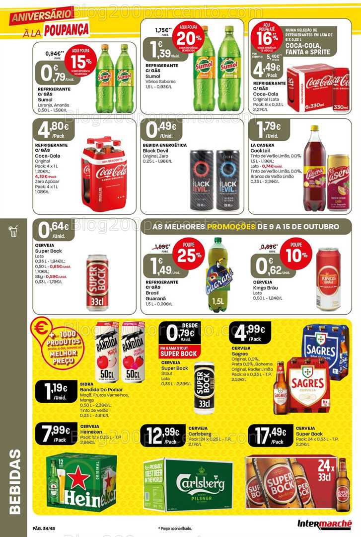 Antevisão Folheto INTERMARCHÉ Super Promoções de 9 a 15 outubro