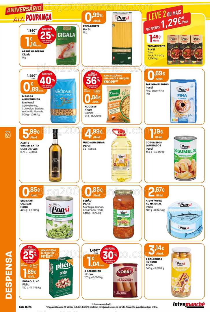 Antevisão Folheto INTERMARCHÉ Contact Promoções de 23 a 29 outubro