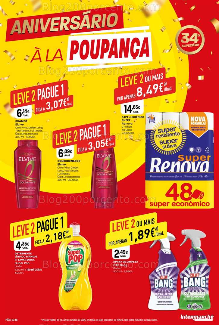 Antevisão Folheto INTERMARCHÉ Super Promoções de 23 a 29 outubro