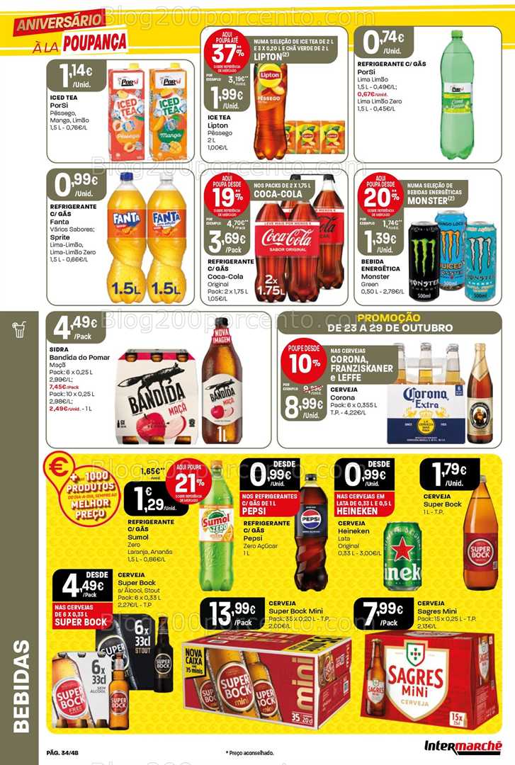 Antevisão Folheto INTERMARCHÉ Super Promoções de 23 a 29 outubro