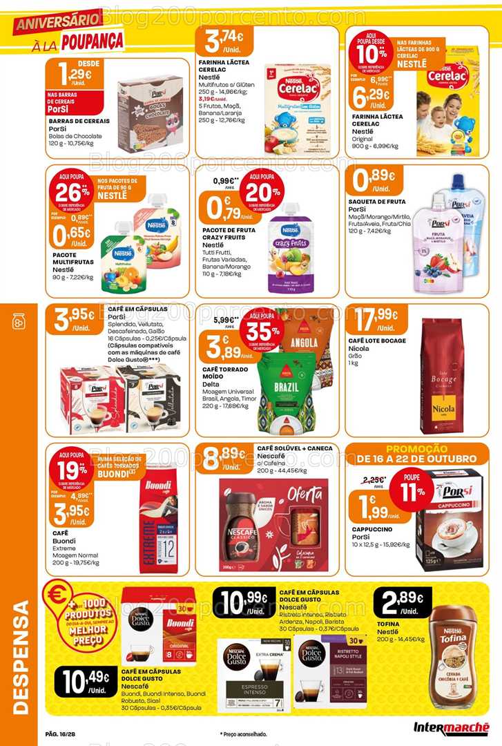 Antevisão Folheto INTERMARCHÉ Contact Promoções de 16 a 22 outubro