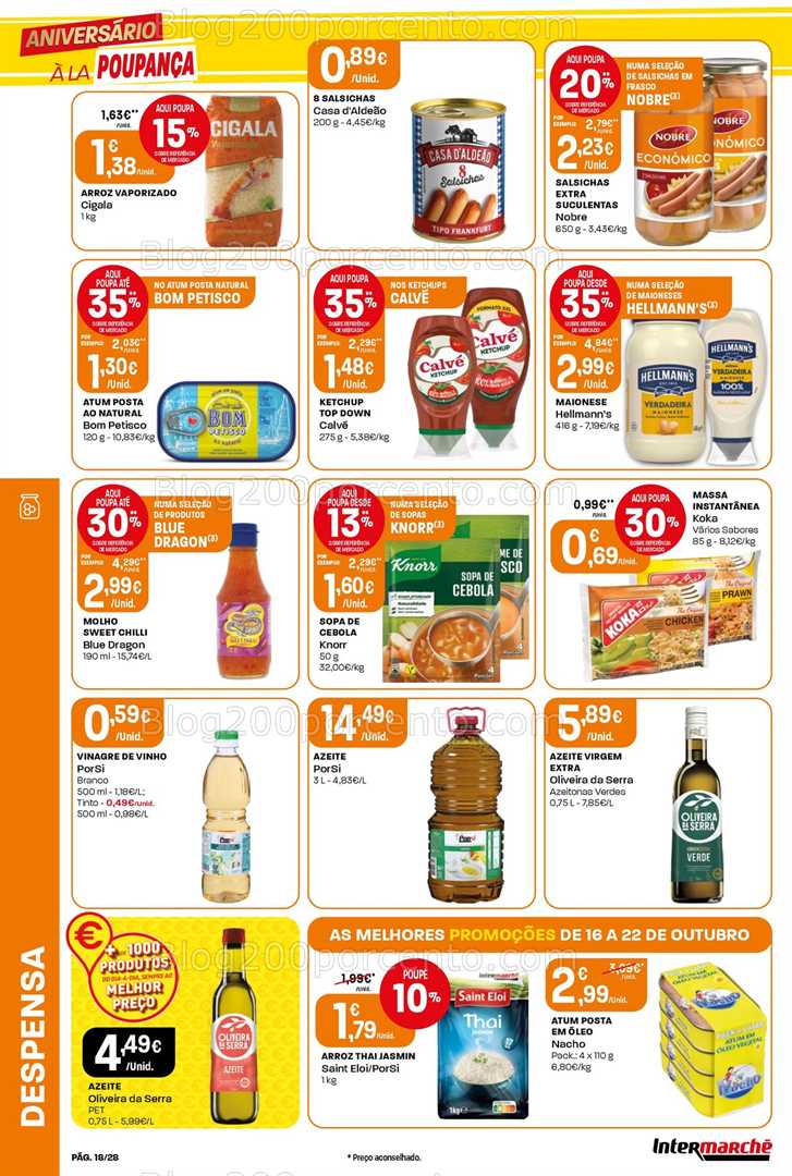 Antevisão Folheto INTERMARCHÉ Contact Promoções de 16 a 22 outubro