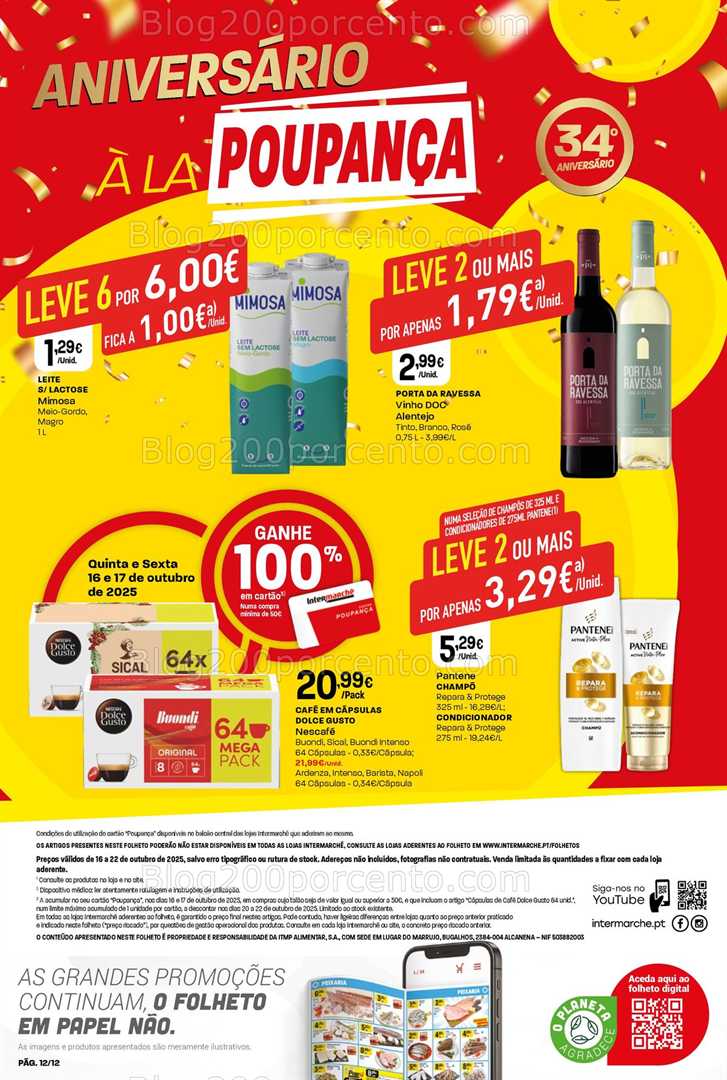 Antevisão Folheto INTERMARCHÉ Mini Promoções de 16 a 22 outubro