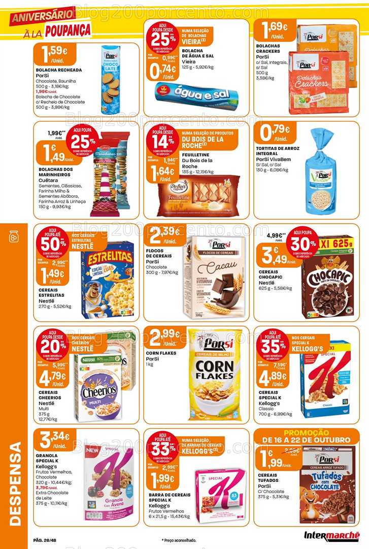 Antevisão Folheto INTERMARCHÉ Super Promoções de 16 a 22 outubro