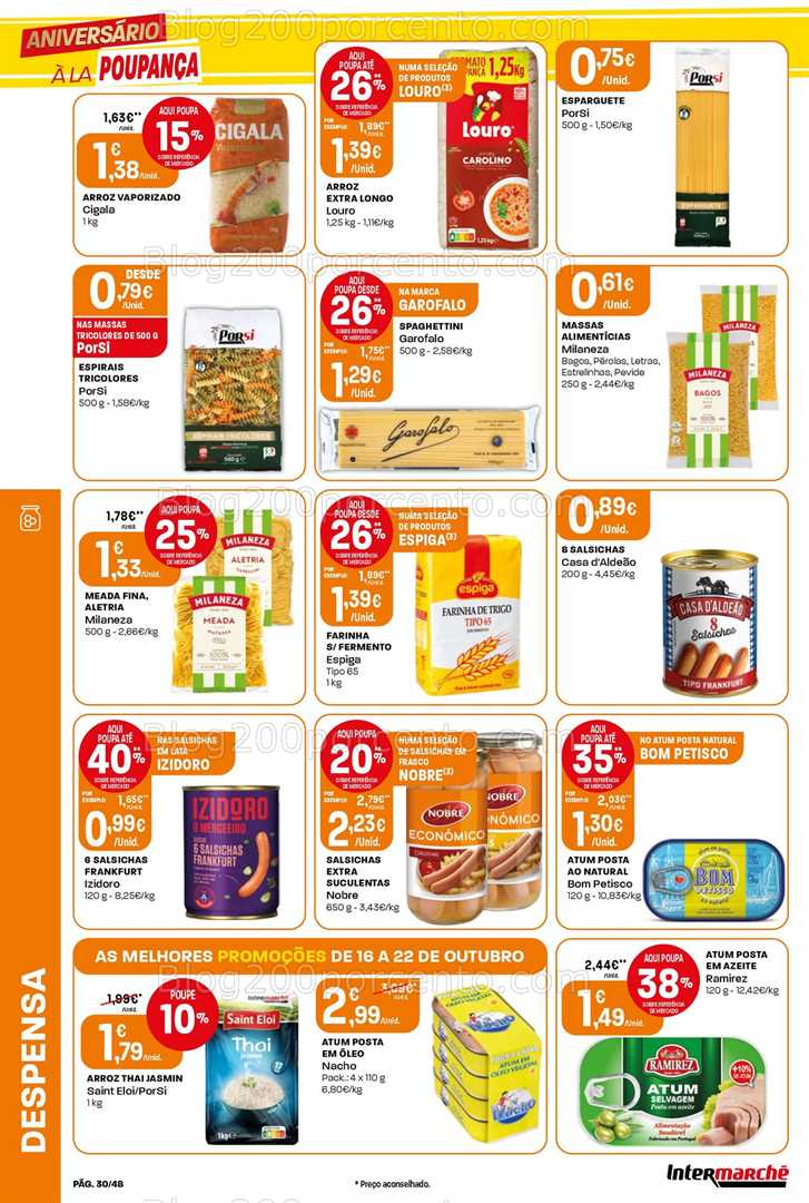 Antevisão Folheto INTERMARCHÉ Super Promoções de 16 a 22 outubro