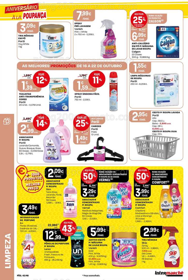 Antevisão Folheto INTERMARCHÉ Super Promoções de 16 a 22 outubro