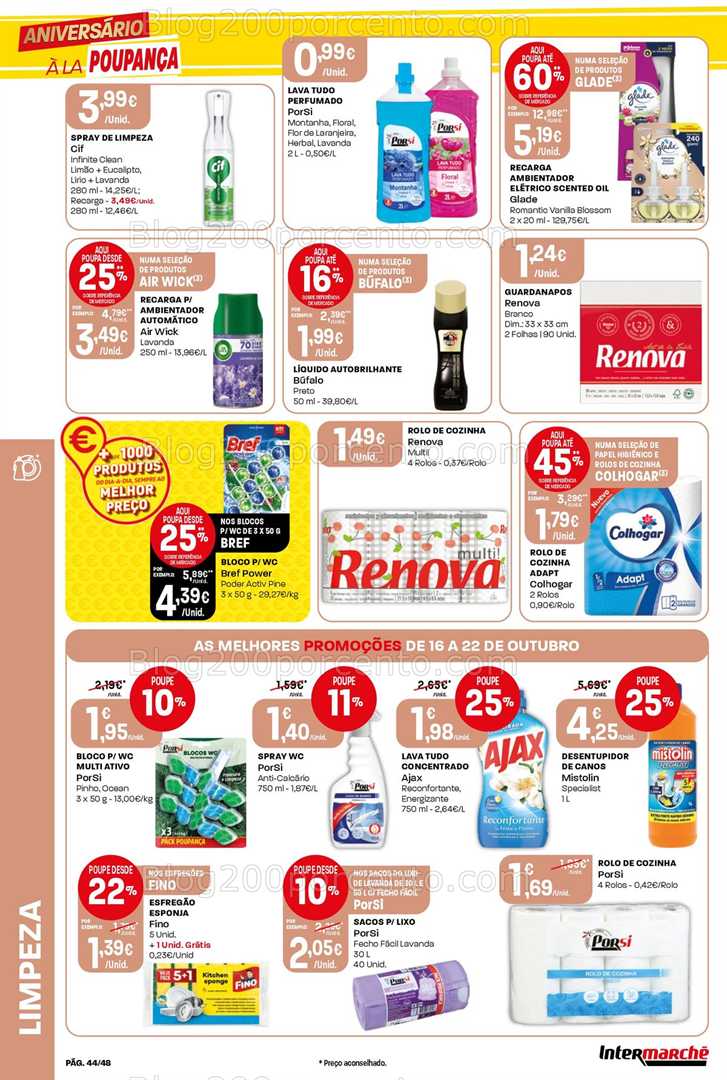 Antevisão Folheto INTERMARCHÉ Super Promoções de 16 a 22 outubro