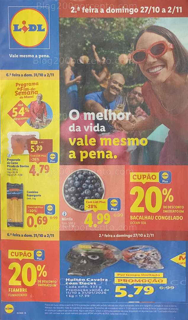 Antevisão Folheto LIDL Promoções de 27 outubro a 2 novembro