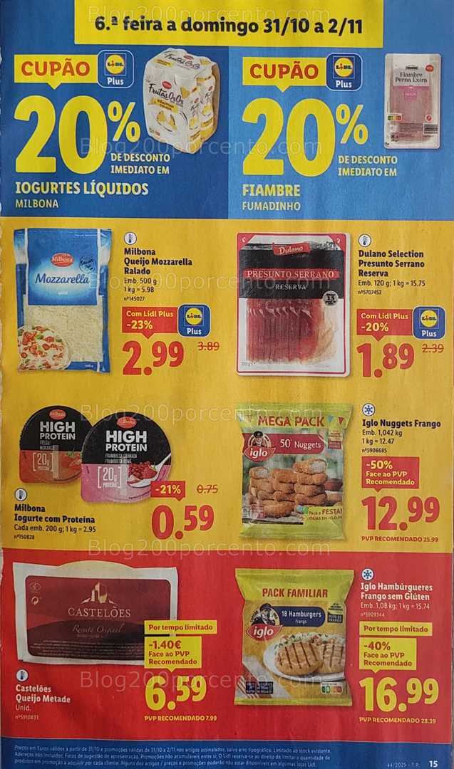 Antevisão Folheto LIDL Promoções de 27 outubro a 2 novembro