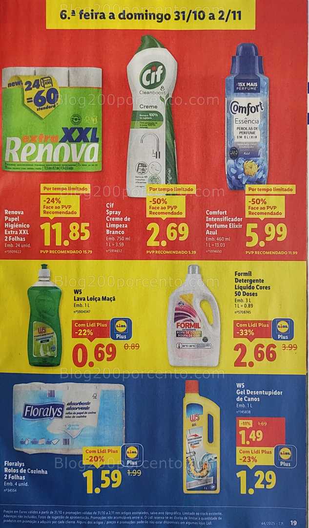 Antevisão Folheto LIDL Promoções de 27 outubro a 2 novembro