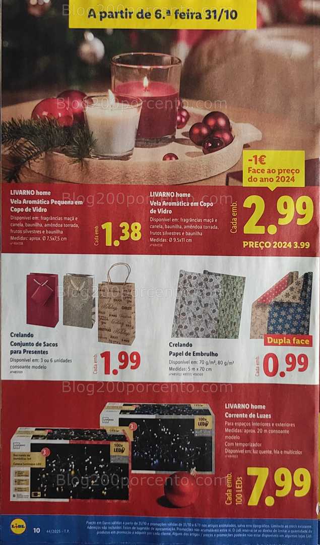 Antevisão Folheto LIDL Bazar Natal Promoções a partir de 31 outubro