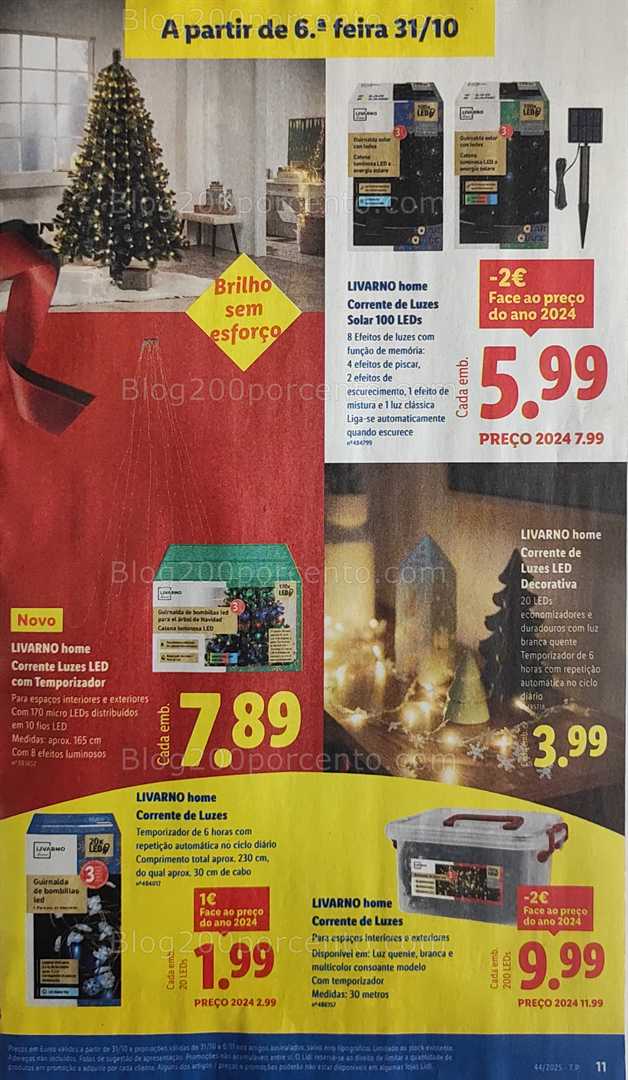 Antevisão Folheto LIDL Bazar Natal Promoções a partir de 31 outubro