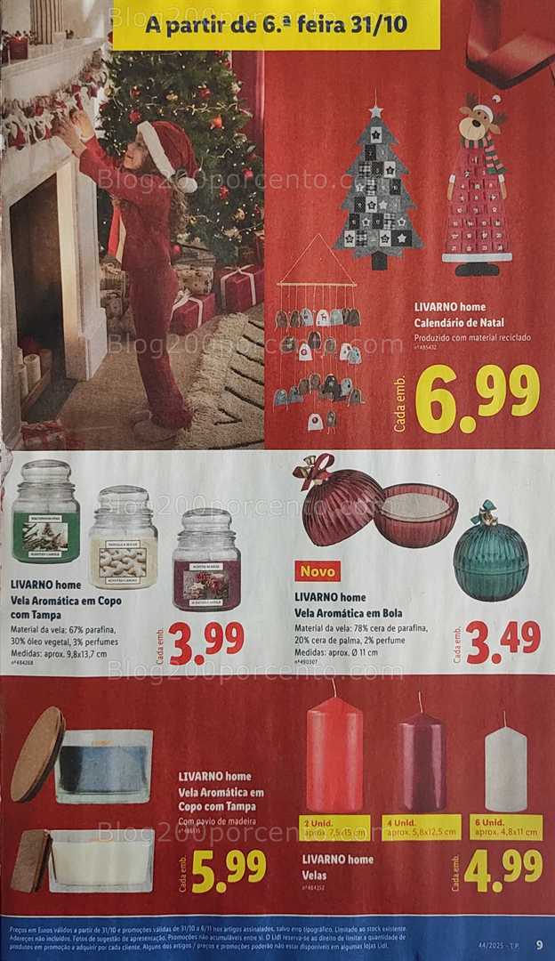 Antevisão Folheto LIDL Bazar Natal Promoções a partir de 31 outubro