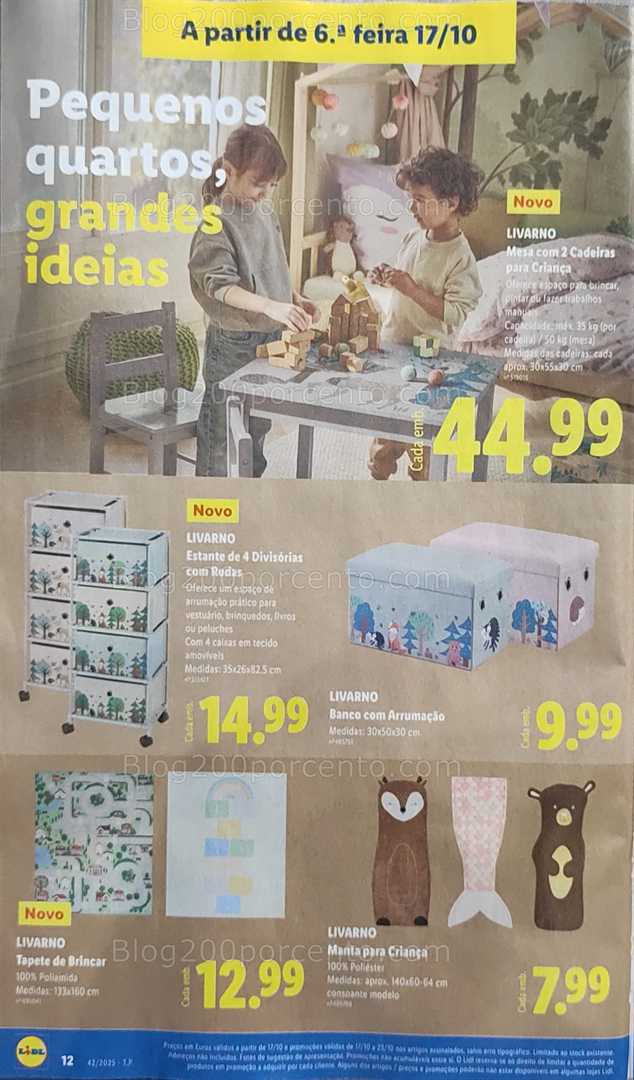 Antevisão Folheto LIDL Bazar Promoções de 13 a 23 outubro